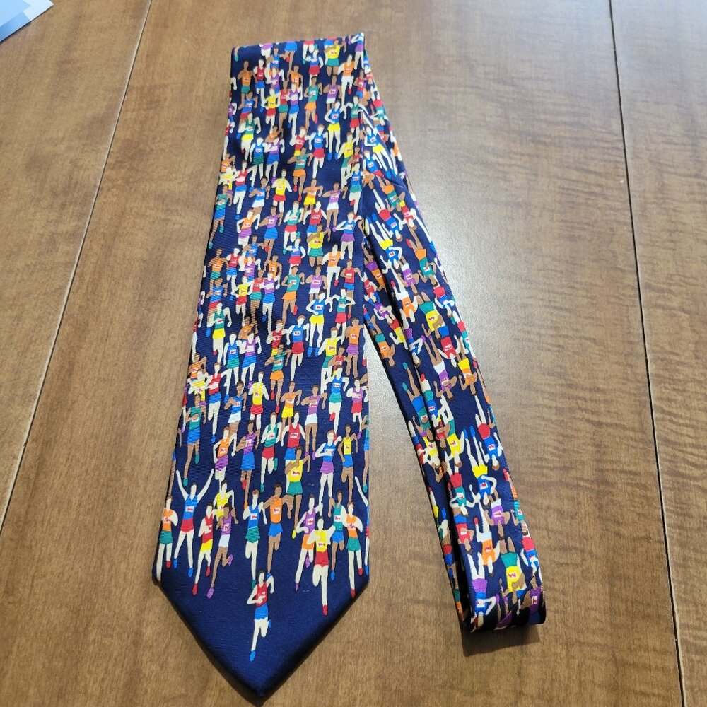Alynn Neckwear Marathon Print Silk Tie